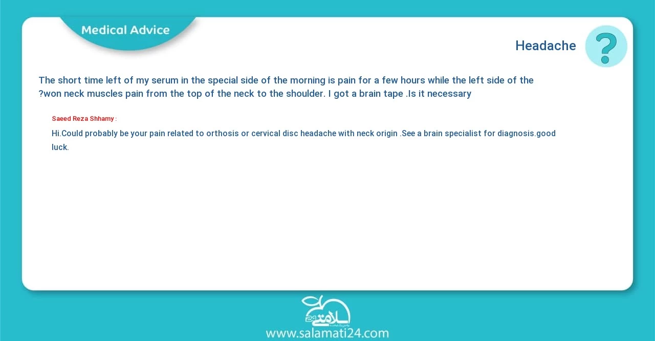 Medical question and answer Headache