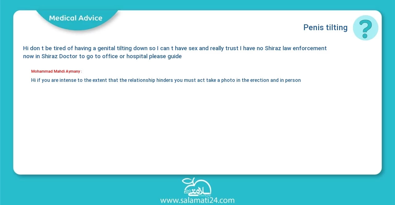 Medical question and answer Penis tilting