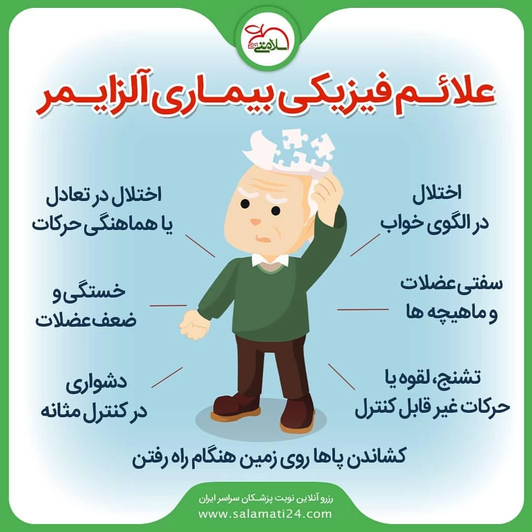 بیماری آلزایمر چه علائمی دارد؟ (علائم فیزیکی)