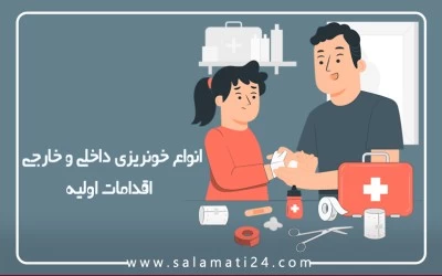 انواع خونریزی داخلی و خارجی و اقدامات اولیه برای آن