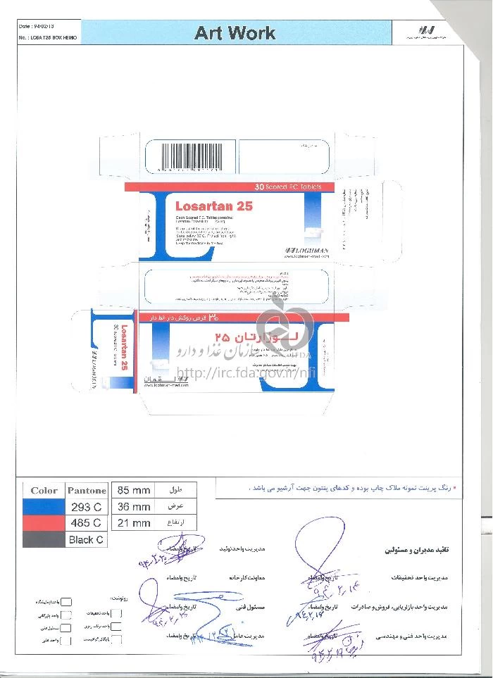 لوزارتان پتاسیم